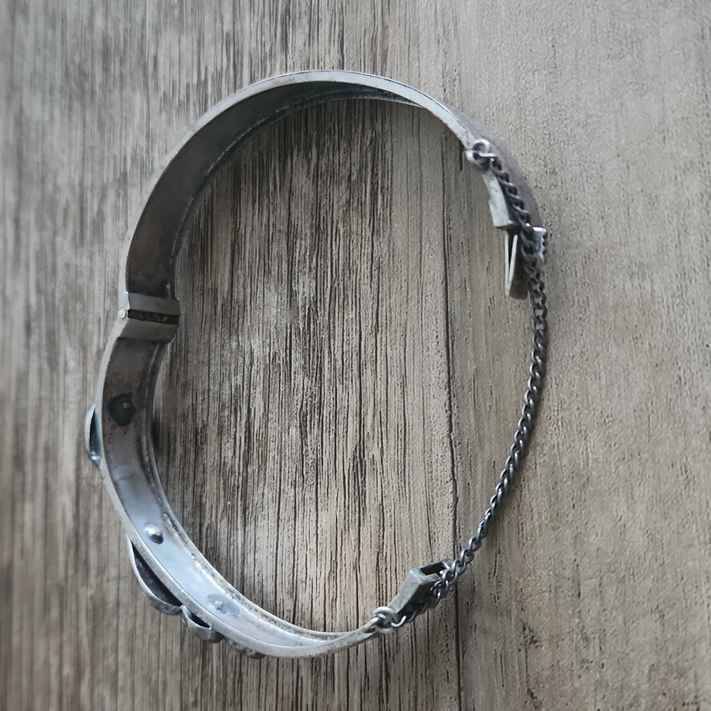 Silver and Gold-Tone Bangle Bracelet - Picture 7 of 10